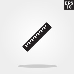 Ruler icon in trendy flat style isolated on grey background. Ruler symbol for your design, logo, UI. Vector illustration, EPS10.