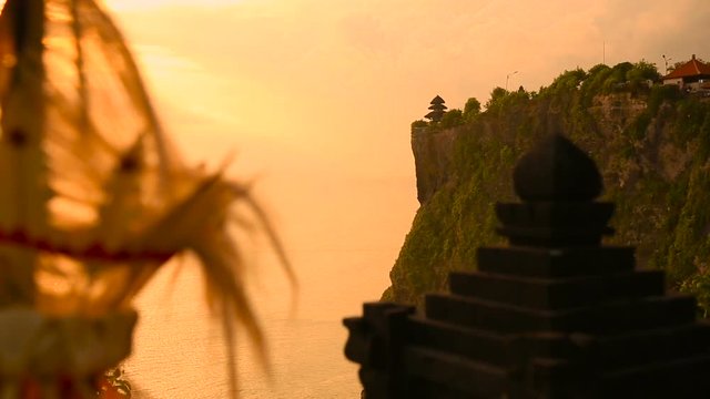 Sunset at Pura Luhur Uluwatu Temple, Bali Indonesia