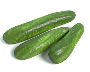 3d illustration of cucumbers