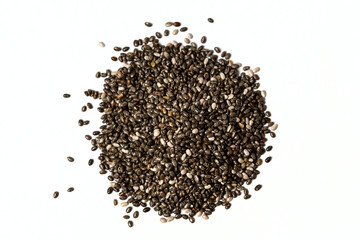  Chia seed isolated on white