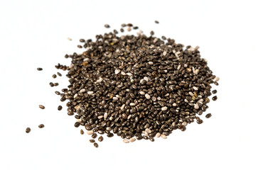  Chia seed isolated on white