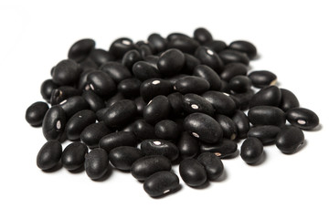 Black turtle bean isolated on white