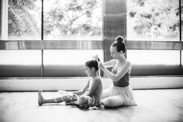 Ballerina Ballet Dance Practice Innocent Concept