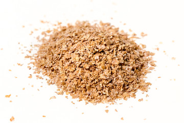 Wheat bran isolated on white