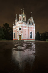 Чесменская церковь Иоанна Предтечи, Санкт-Петербург, Ночью в дождь 