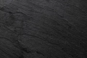 Crédence de cuisine en verre imprimé Pierres Dark grey black slate background or texture.