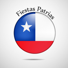 Illustration of Chile Flags for Fiestas Patrias celebrations