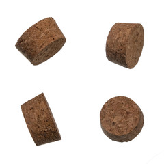 Set of the cork bungles isolated over white