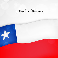Illustration of Chile Flags for Fiestas Patrias celebrations