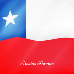 Illustration of Chile Flags for Fiestas Patrias celebrations