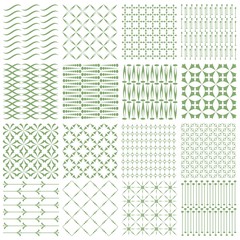 Set of seamless patterns with abstract decorative ornament.