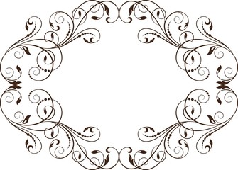 Floral background with decorative frame. Vector illustration.