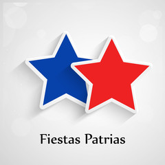 Fototapeta premium Illustration of Chile Flags for Fiestas Patrias celebrations 