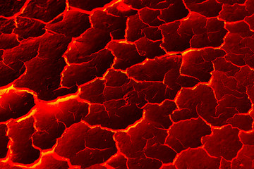 The texture of molten lava