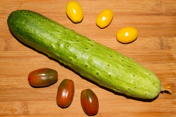 cucumber and tomatoes