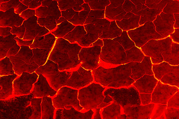 The texture of molten lava