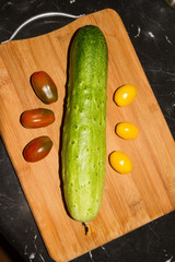 cucumber and tomatoes