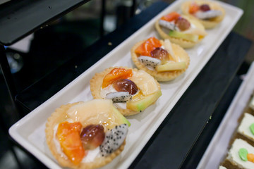 Small cakes and bakery