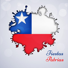 Illustration of Chile Flags for Fiestas Patrias celebrations