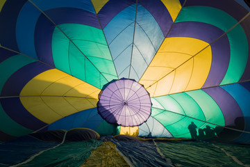 Obraz premium Inside of hot air balloon