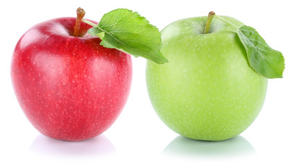 Apfel Frucht Äpfel Früchte frisch Obst rot grün Freisteller f © Markus Mainka
