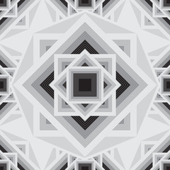 Fototapeta premium Vector geometric black and white seamless pattern. Stylish Aztec background.