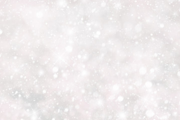 Christmas Background With Snwoflakes And Bokeh, Pink Color