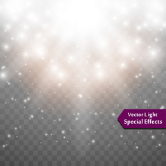 light effect in sky, explosion on transparent background