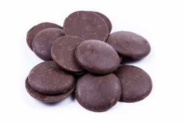 Sugar free candy melt isolated on white background