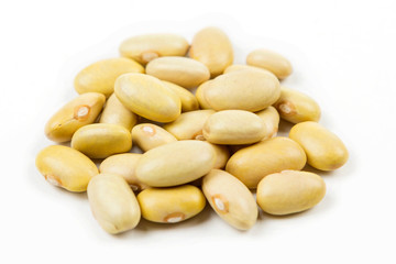 Mayocoba bean isolated on white background