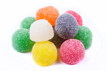 Gum drops isolated on white background