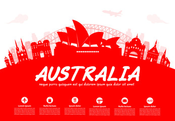 Australia Travel Landmarks. - 120056451