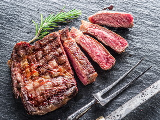 Medium Ribeye steak.