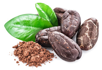 Cocoa beans.