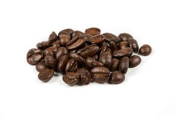 Coffee beans isolated on white background