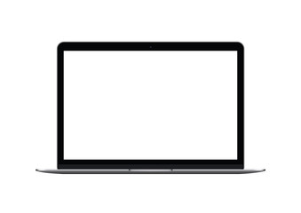 Realistic laptop mock up  with blank screen