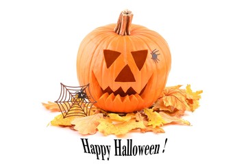 Halloween. Happy Halloween pumpkin card. Halloween pumpkin.   