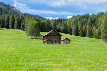 Landscape view of Unesco World Heritage site Dolomiti, Alta Badia, Italy - 120059216