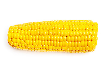 An ear of corn isolated on a white background