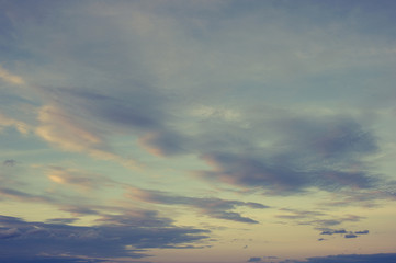 Cloud and sky in sunset