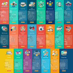 Web and Development Vertical Banner Concept