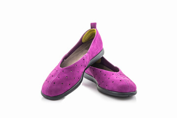 Purple sneakers. Canvas Shoe.