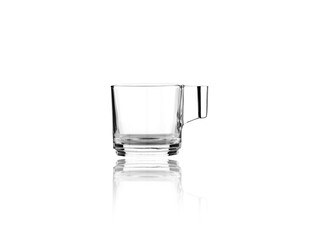 Empty glass of coffee isolated on a white background