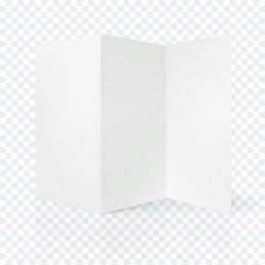 Vector open blank folding paper leaflet