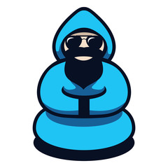 Cool Monk Illustration