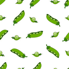 seamless pattern pea pods