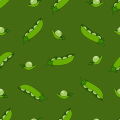 seamless pattern pea pods