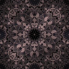 Seamless decorative pattern. Ornament with mosaic elements