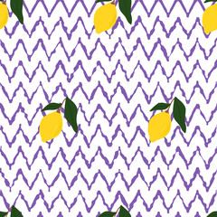 seamless mosaic pattern lemons