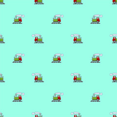vector seamless pattern baby train
